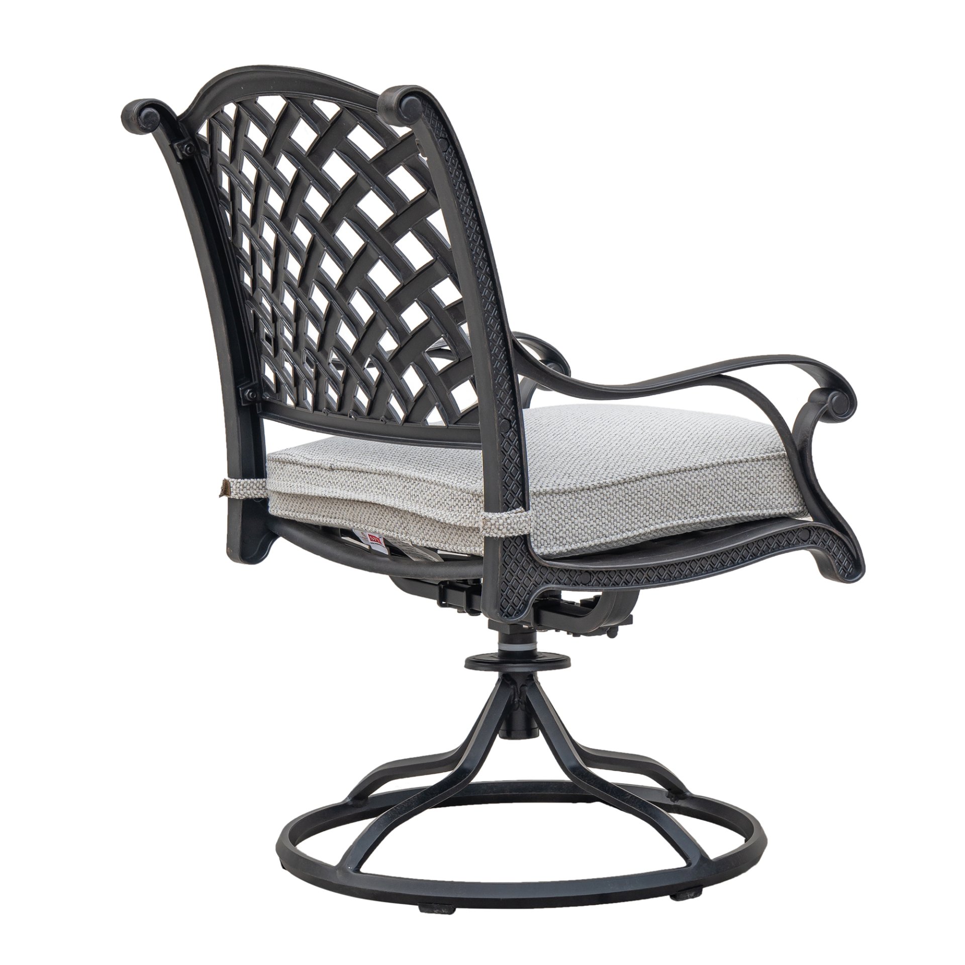 Durable Outdoor Dining Swivel Rockers With Cushions (Set of 2) - Sandstorm - Image 4
