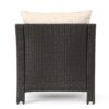Antibes - Armchair Stylish Outdoor Wicker Club Chair With Water Resistant Cushions - Brown - Image 10