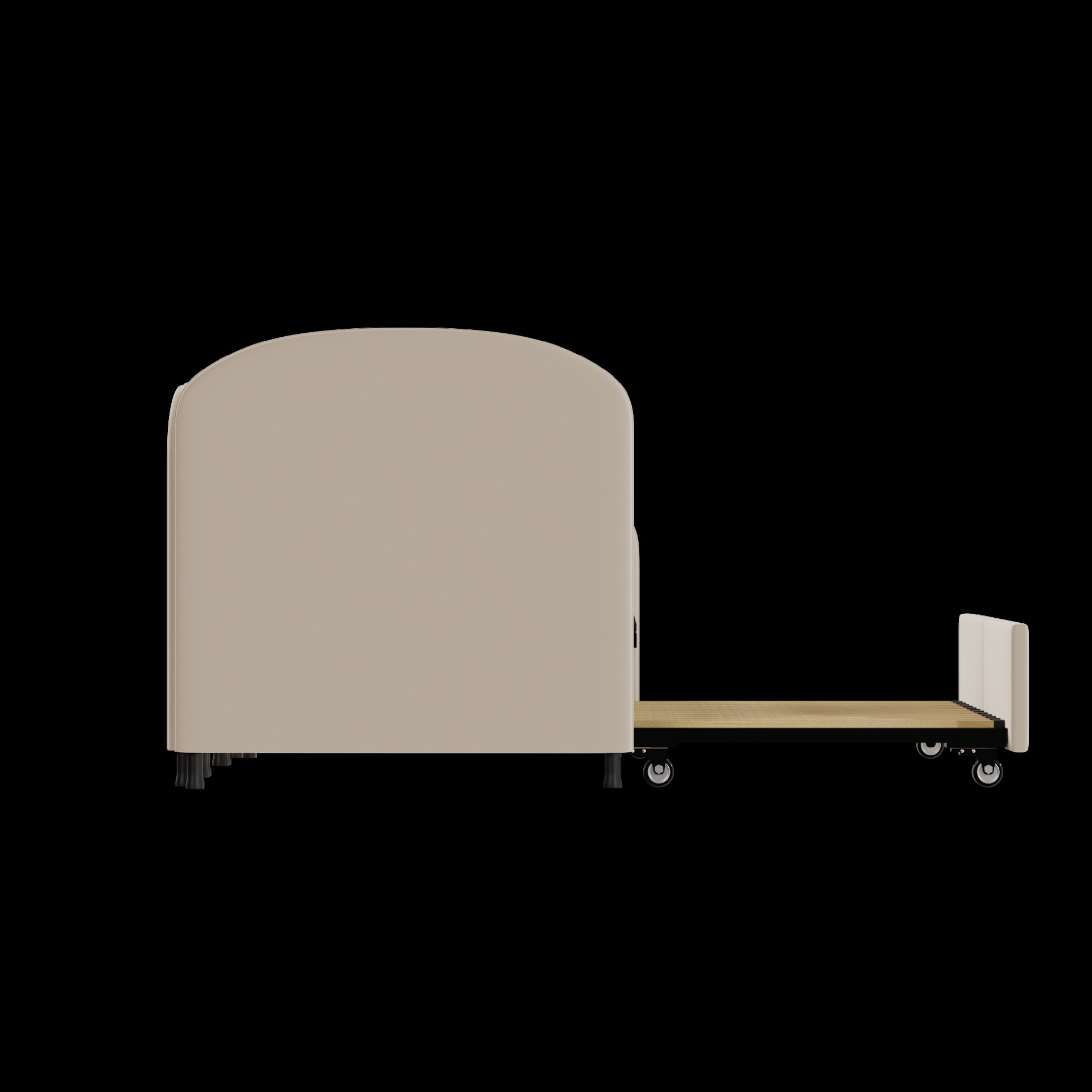 Modern Upholstered Daybed With Twin Size Bed Frames And Storage - Beige - Image 19