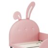 Twin Size Upholstered Rabbit-Shape Princess Bed, Twin Size Platform Bed With Headboard And Footboard - Pink - Image 7