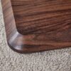 Modern Minimalist Texture Sticker Patterned Rectangular Coffee Table - Walnut Dark Brown - Image 19