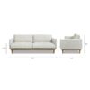 Haven - Flange Arm Oak Sofa - Marled Gray - Image 9