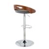 Cassis - Mid-Century Modern Adjustable Barstool With Swivel - Walnut / Gray - Image 4