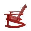 Reclining Outdoor Rocking Adirondack Chair - Red - Image 5