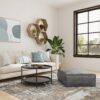 Brody - Large Square Coffee Table Pouf - Distressed Black - Image 6