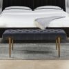 Aria - Upholstered Gold Accent Bench - Gray - Image 11