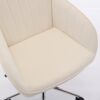 Adjustable Office Chair, Ergonomic Swivel Chair, Velvet Backrest Seat, Comfortable For Long Sitting - Beige - Image 6