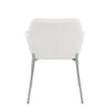 Daniella - Contemporary Dining Chair (Set of 2) - Chrome / White - Image 5