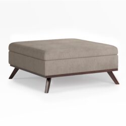 Owen - Square Coffee Table Storage Ottoman - Natural