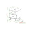 Contemporary 1 Drawer Nightstand - Charcoal - Image 6