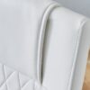 Modern Dining Chairs With Padded Seat Upholstered Chair With Metal Legs Design (Set of 6) - White - Image 9