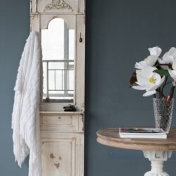 Classic Vintage Antique Wall Mirror, French Country Wall Decor - White