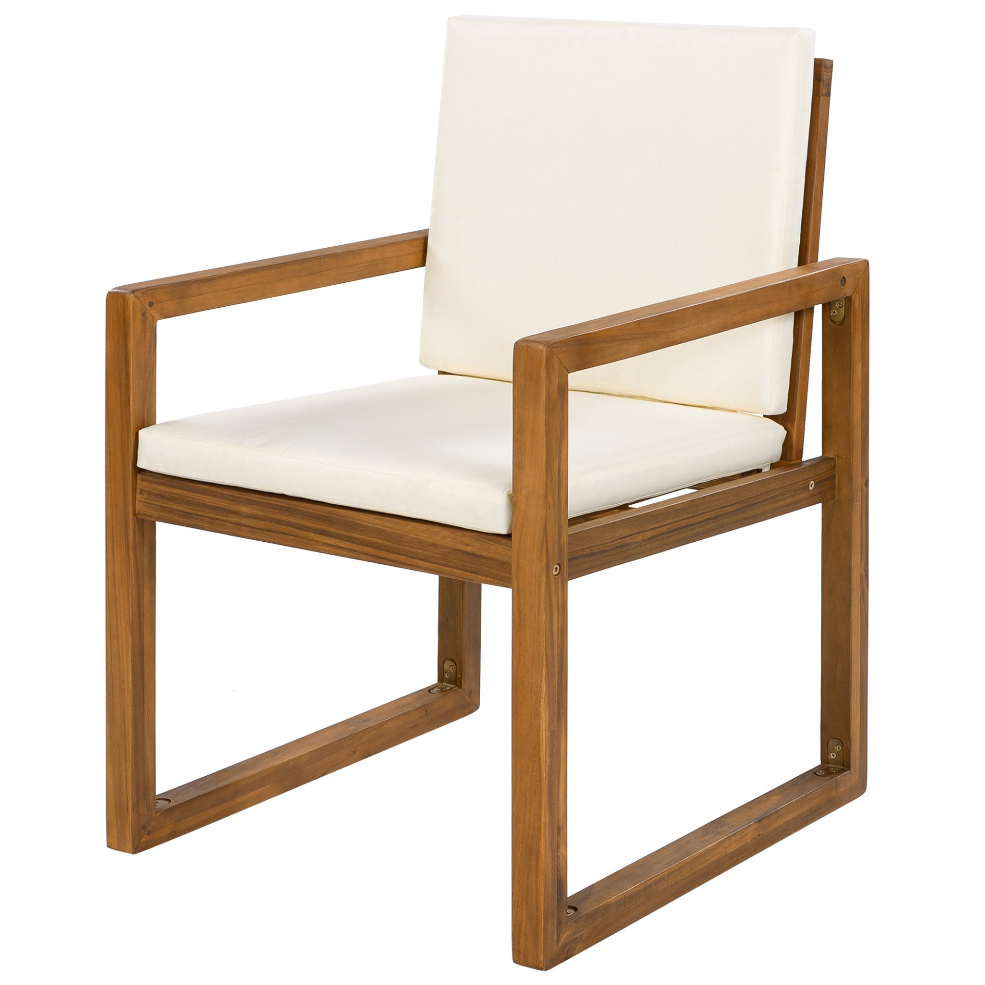 5 Piece Outdoor Patio Dining Set With 4 Armchairs And Table - Beige - Image 20