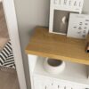 4 Layer Folding Shoe Cabinet With Metal Rounded Corners Convenient Shoe Storage - White - Image 13