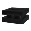 Lift Top Coffee Table With 2 Drawers, Hidden Space And LED Lights For Living Room - Black - Image 11