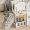 Versatile Toddler Slide With 11 - 1 Activity Center - Gray / Ivory - Image 7