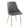 Marche - Contemporary / Dining Chair (Set of 2) - Gold / Gray - Image 2