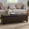 Elegant Storage Ottoman Bench With Birch Legs - Brown - Image 7