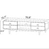 Alexa - Mid-Century Modern Style TV Stand - Dark Brown / Wood - Image 15