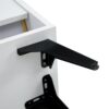 Shoe Cabinet, Shoe Storage Shelves, Metal Leg - White - Image 6