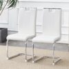 (Set of 4) Material Bow Shaped Chairs Adding Fashion To Minimalist And Contemporary Home Styles - White - Image 6