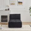 Compressed Sofa, Single Chaise Longue, Movable Ottoman For Living Room - Black - Image 10