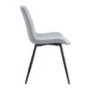 Comfortable Linen Cotton Dining Chair Set Six Pieces - Light Gray - Image 11