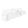 Modern 4 Seater Sofa With Solid Wood Frame, High Resilience Cushions - Premium Green - Image 2