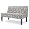Contemporary Loveseat With Upholstered Fabric And Birch Wood Legs - Gray - Image 7