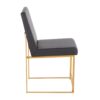 Fuji - Contemporary High Back Dining Chair (Set of 2) - Gold / Black - Image 3