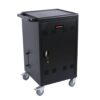 Mobile Charging Cart And Cabinet For Tablets Laptops 32-Device - Matt Black - Image 4