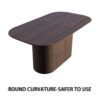 Modern Dining Table With Vertical Striped Legs And Elegant Table Top For 4 - 8 People - Brown - Image 11