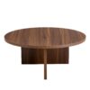 Versatile Round Coffee Table For Diverse Interior Styles, Blending Modern Minimalism With Nordic Elegance - Walnut - Image 11