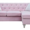 Raisa - Sofa Chaise - Pink - Image 6
