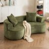 Modular Sectional Sofa With Chaise, Cloud Sectional Modern Sleeper Couch With Deep Seat, Sponge Compression Sofas - Green - Image 4