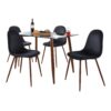Clara Pebble - 5 Piece Mid-Century Modern Dining Set - Walnut / Black - Image 2