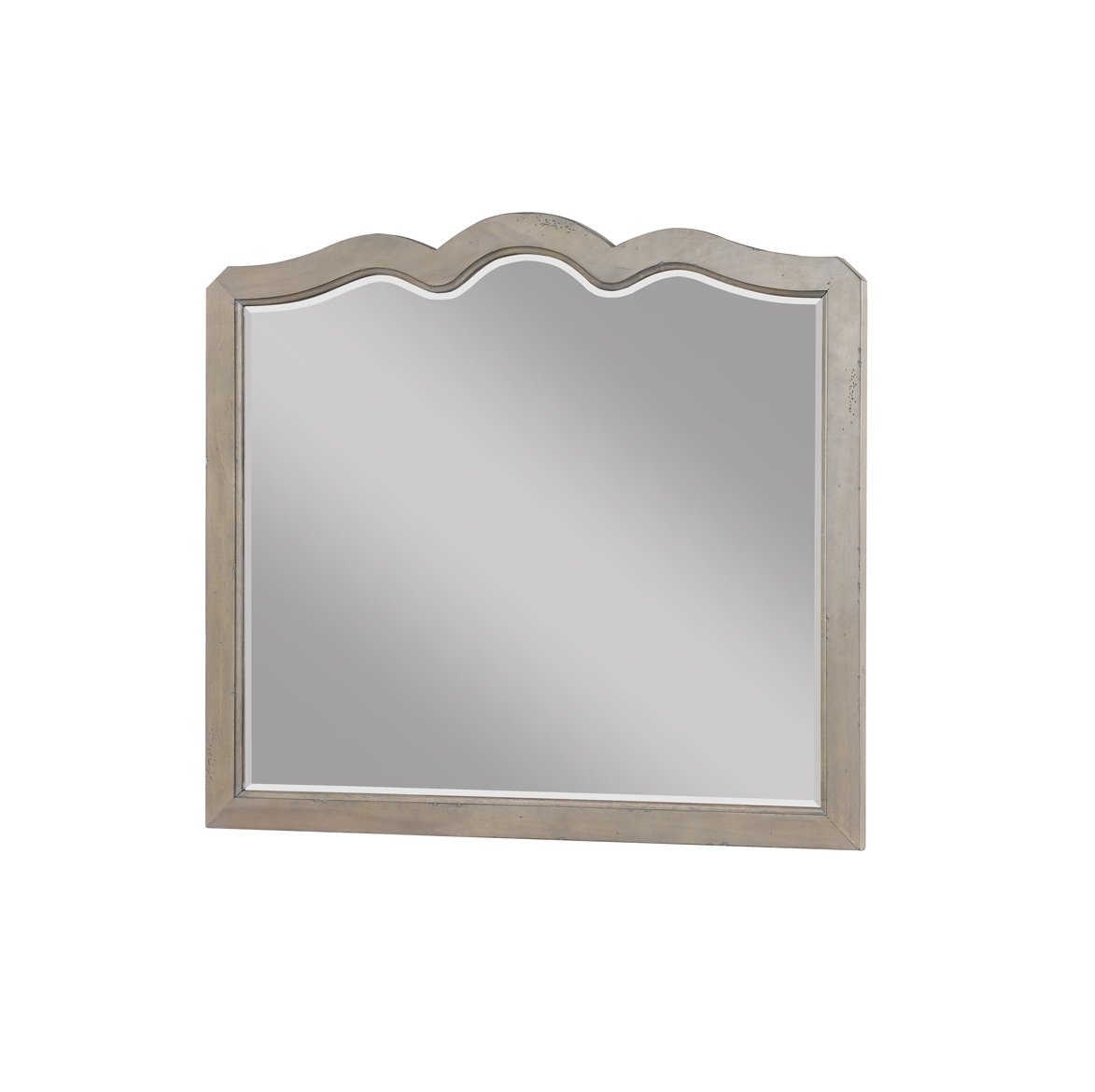 Laurel - Grove Scallop Shaped Mirror - White Poplar - Image 2