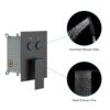 Dual Shower Head System With 12" Wall Mounted Square Design And Rough In Valve - Matte Black - Image 8