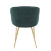 Lindsey - Contemporary Chair - Gold / Green - Image 4