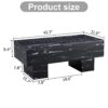 Modern Simple Marble Texture Coffee Table Stylish And Practical Design - Black - Image 3