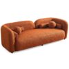 Donna - Japandi Style Boucle Sofa - Brown / Burnt Orange / Orange - Image 6