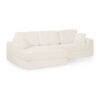 Modern Minimalist L Shape Modular Sectional Sofa Corduroy Couch Unfolds Into Bed - Beige - Image 13