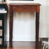 Turned Leg Writing Desk - Chestnut - Image 10
