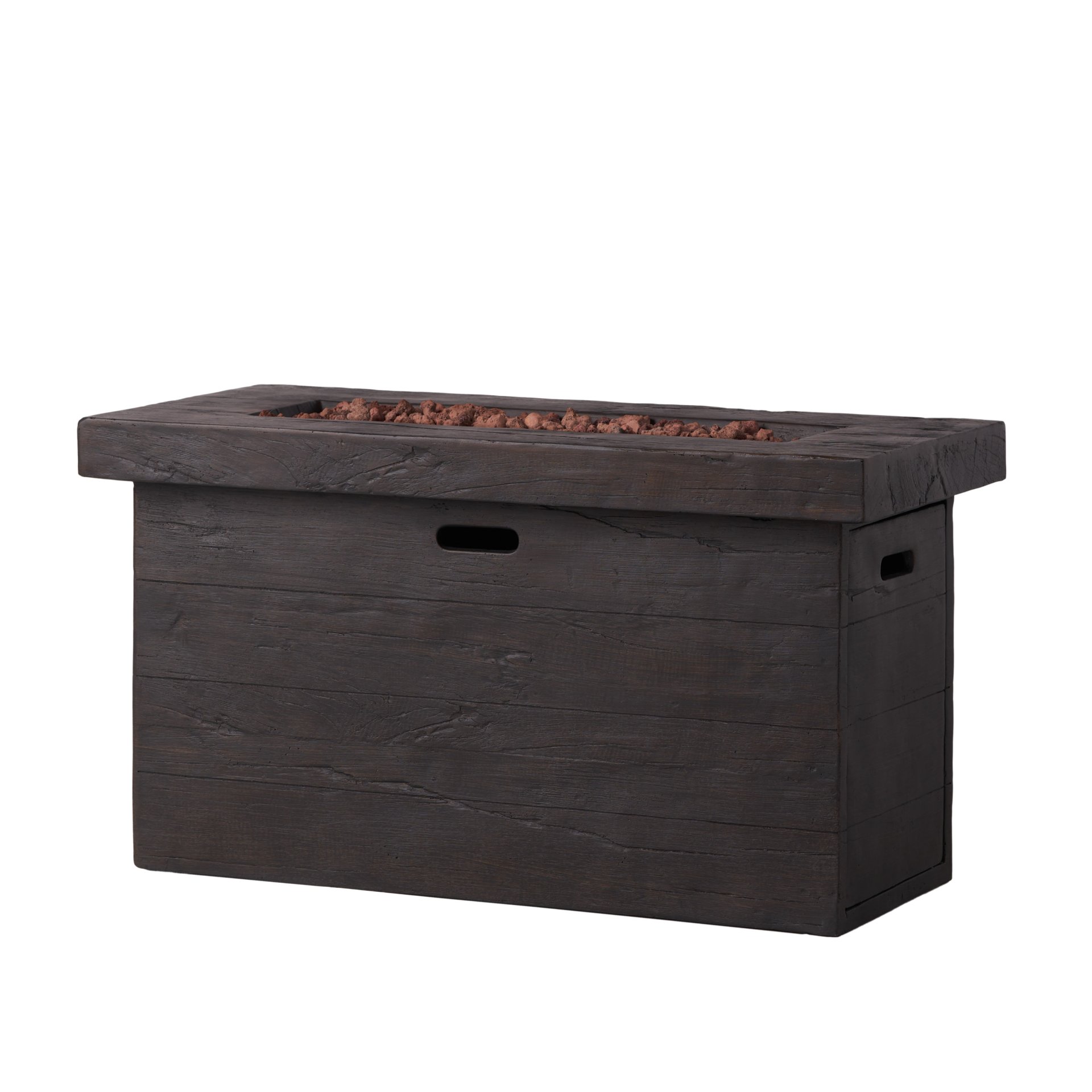 Custer - Rectangular Fire Pit 50, 000 Btu Magnesium Oxide - Brown - Image 10