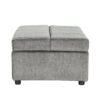 Twin Size Folding Ottoman Sleeper Bed With Convertible Mattress - Dark Gray - Image 10
