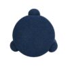 Hugo - Round Fully Upholstered Ottoman - Cerulean Blue - Image 3