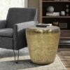 Garvy - Metal Side Table - Antique Gold - Image 6