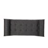 Contemporary Fabric Chaise Lounge With Button Tufted Waffle Stitching And Rolled Accent Pillows - Charcoal - Image 8