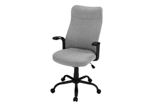 Office Chair, Adjustable Height, Swivel, Ergonomic, Armrests, Contemporary Comfortable Seating - Gray