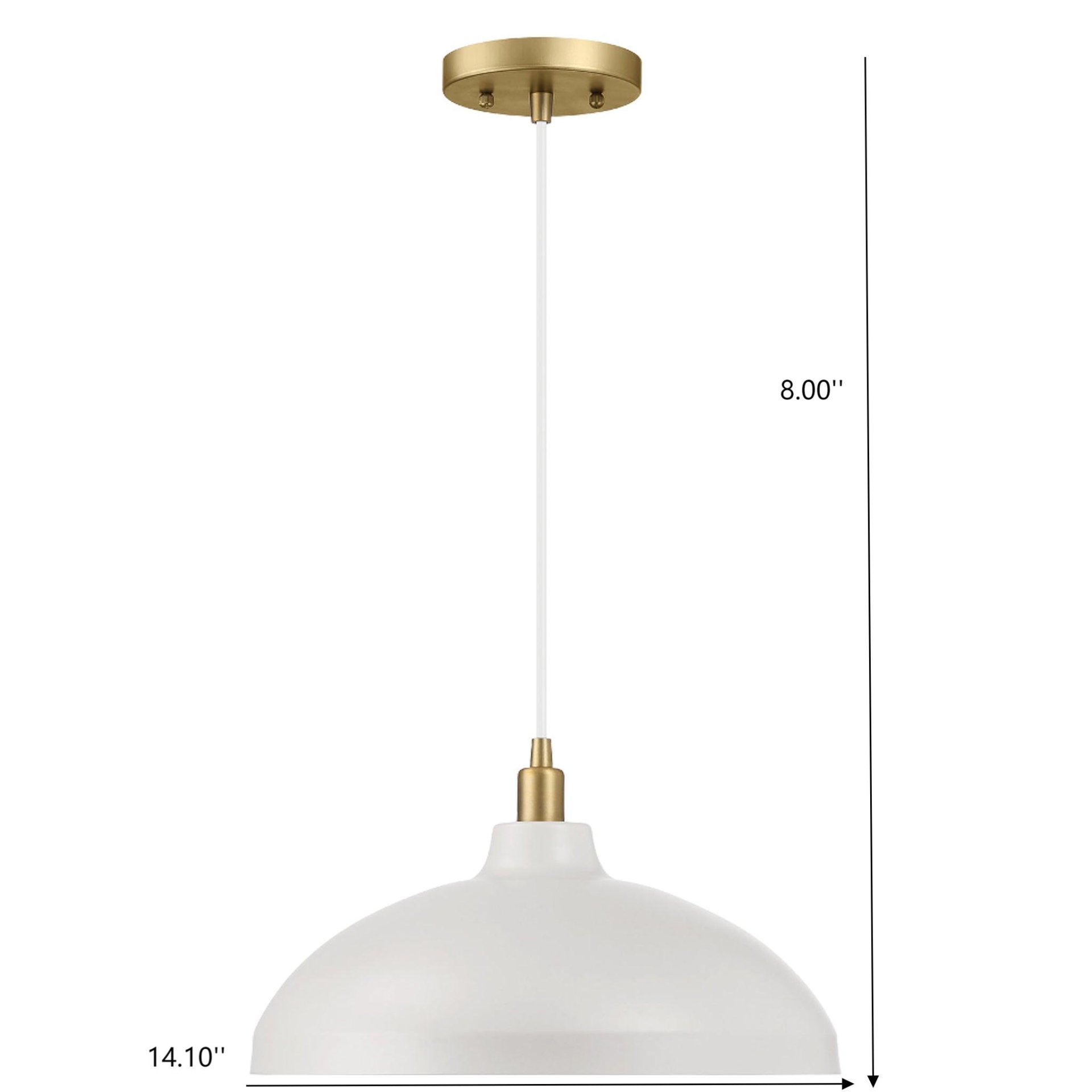 Astral - Single Light Pendant Lamp For Entrance Kitchen Island - Gold / White - Image 3